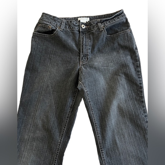 COLDWATER CREEK Faded Black Denim Stretchy Bootcut Full Length Jeans Sz 8 32x31 - Picture 3 of 7